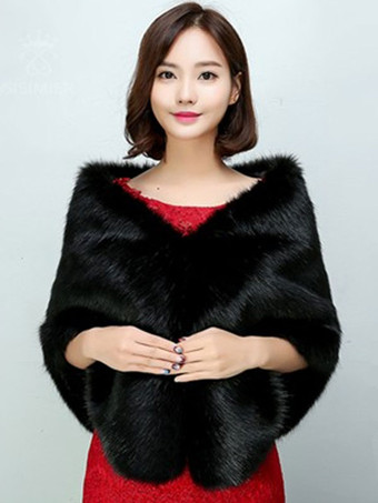 ブラック ファー コート ホワイト エコファーコート 無地 レディースアウター 五分袖 女性用 高貴&贅沢 ウェディングラップ レディースファッション