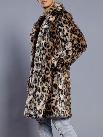 メンズファッション　コート/ジャケット　上着　折り襟　シック＆モダン　ヒョウ柄　