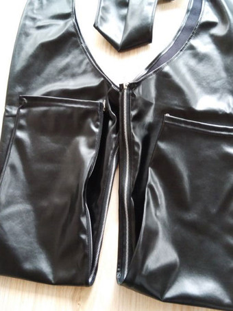 セクシーコスチューム　メンズ　無地　大人用　ブラック　ポリエステル　ショーツ　