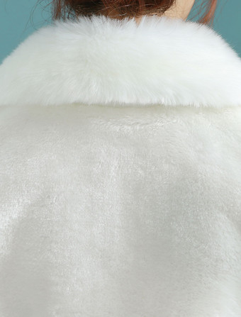 ボレロ＆ショール＆肩掛け　アイボリー　アンゴラ　ウエディング　ウェディングパーティー　婚約日　タンクスリーブ　アクセサリー　折り襟　