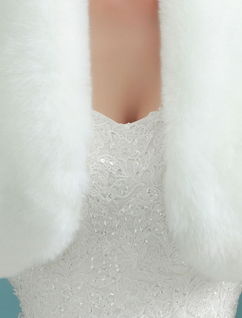 ボレロ＆ショール＆肩掛け　アイボリー　アンゴラ　ウエディング　ウェディングパーティー　婚約日　タンクスリーブ　アクセサリー　折り襟　