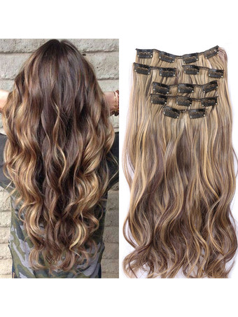 Synthetic Hair Extensions Tousled Full Volume Curls Long Hair Piece
