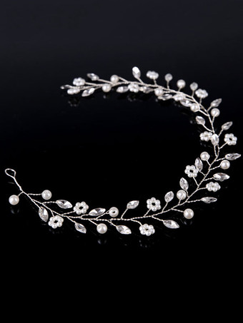 ホワイト ヘッドドレス　ヘアアクセサリー　髪飾り　頭飾り　ウェディング　ヘッドピース　