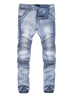 Jean homme en denim unicolore mode street style automne Jeans
