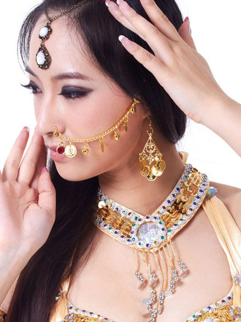 Belly Dance Costume Accessories Light Gold Women's Nose Chain
