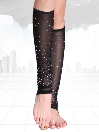 ダンス衣装　ベリーダンス　ブラック　大人用　ポリエステル　チュール　女性用　ベリーダンサー　無地　ソックス　