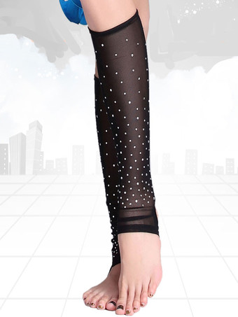 ダンス衣装　ベリーダンス　ブラック　大人用　ポリエステル　チュール　女性用　ベリーダンサー　無地　ソックス　