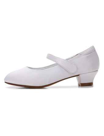 フォーマルシューズ ガールズ用 ラウンドトゥ エレガント シルクとサテン ベルクロ 子供　
