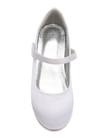 フォーマルシューズ ガールズ用 ラウンドトゥ エレガント シルクとサテン ベルクロ 子供　