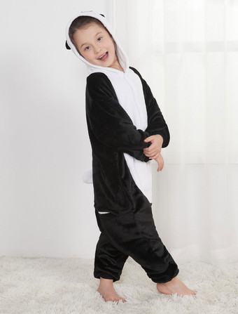 着ぐるみ 子供用 ブラック パンダ 着ぐるみ パジャマ フランネル マルディグラ プラスサイズコスチューム ジャンプスーツ 仮装 余興 コスプレ衣装 ハロウィン イベント 着たままトイレができる コスチューム コスチューム