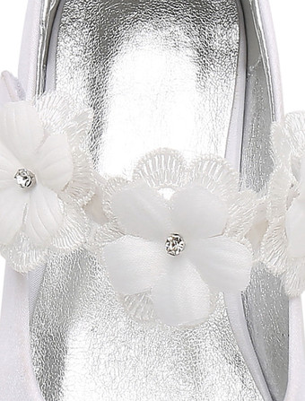 子供フォーマルシューズ　エレガント　丸いつま先　ガールズ用シルクとサテン　