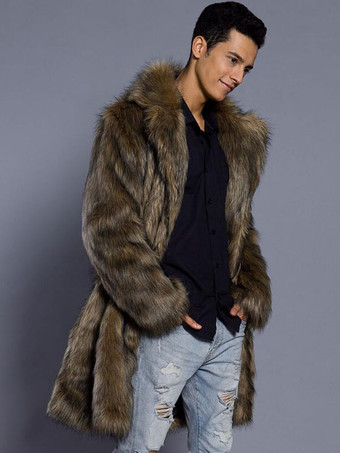 上着　コート/ジャケット　メンズファッション　ブラウン　折り襟　外出　シック＆モダン　アートワーク　