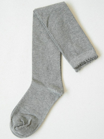 ロリィタ靴下 ニーハイソックス ロリィタアクセサリー コットン 無地　クラシック＆トラディション