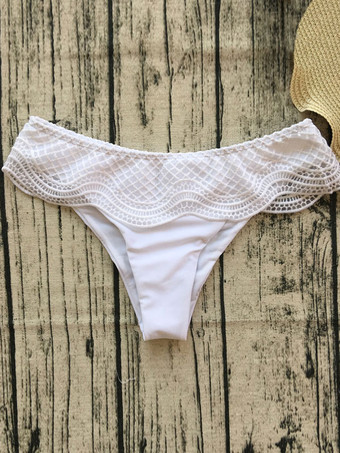 ホワイトビキニ水着　2025　ホルター　ローウェスト　レディースビーチ水着