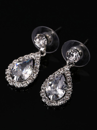 Bijoux ensemble de mariage Boucle d'oreille argent métallique ensemble de bijoux de mariage