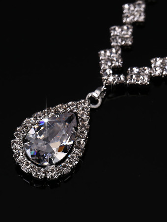 Bijoux ensemble de mariage Boucle d'oreille argent métallique ensemble de bijoux de mariage