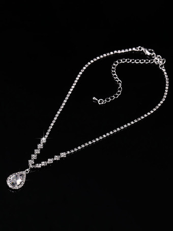 Bijoux ensemble de mariage Boucle d'oreille argent métallique ensemble de bijoux de mariage