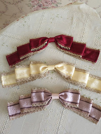 Классические Lolita Brooch Infanta Bows Цветочная печать Аксессуары для шампанского Lolita