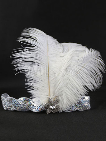 1920s Fashion Flapper Feather Headband Vintage Costume Accessories For women Halloween