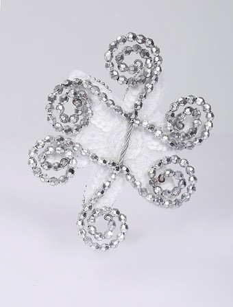 シルバーラインストーンバレエヘアアクセサリー