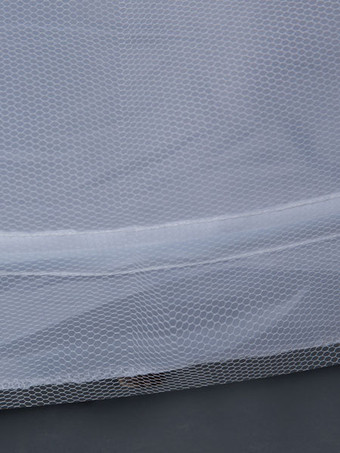 Ivoire jupon Tulle longue sirène 1 couche 2 cerceau jupon nuptiale de mariage