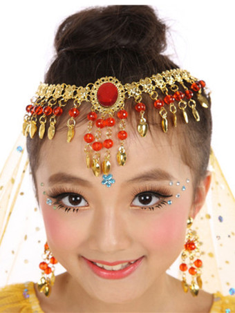 ベリーダンス衣装 コスチューム イエロー シフォン アラビアン 衣装ノースリー ブインド ボリウッドダンスコスチューム