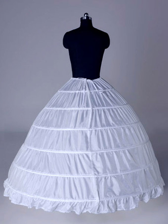 jupon de mariage blanc 1 couche en polyester
