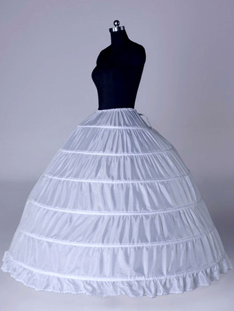 jupon de mariage blanc 1 couche en polyester
