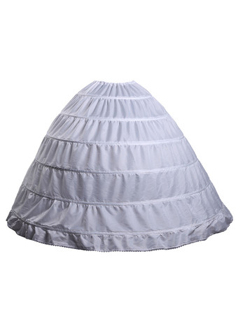 jupon de mariage blanc 1 couche en polyester