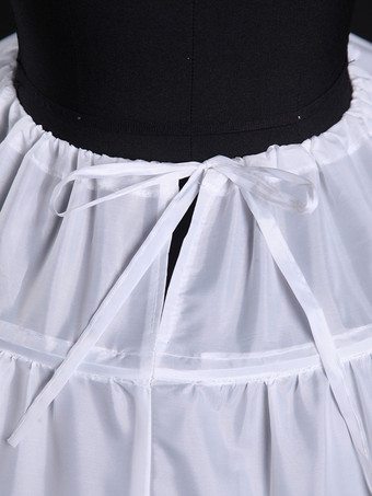jupon de mariage blanc 1 couche en polyester
