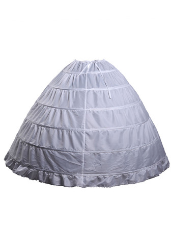 jupon de mariage blanc 1 couche en polyester