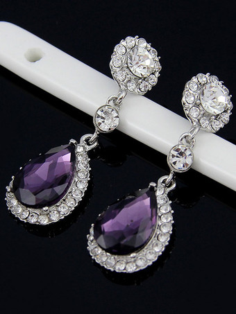 Drop Earrings Wedding Rhinestones Beaded Drop Earring Bridal Jewelry