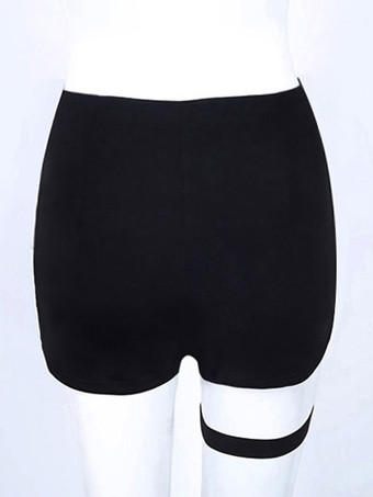 ジャズダンスコスチュームショーツブラック女性ハイウエストクラブウェア