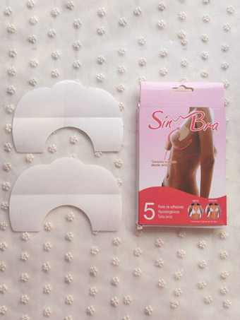 ホワイト 女性ニップルカバー　2025　胸当てパッド　花びらインビジブル　アドヒースィヴパーツネクタイ