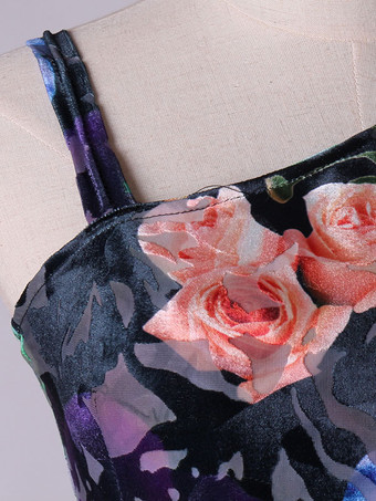 ボールルームのダンスのコスチュームドレス花の黒の女性の長袖のオーガンザの練習ダンスの衣装