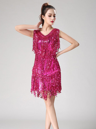 ローズレッドラテンダンス衣装 グリーン ダンス 衣装 コスチューム 社交ダンス 女性用 パフォーマンス コスチューム ラテンダンサー 無地 ライクラ・スパンデックス 大人用