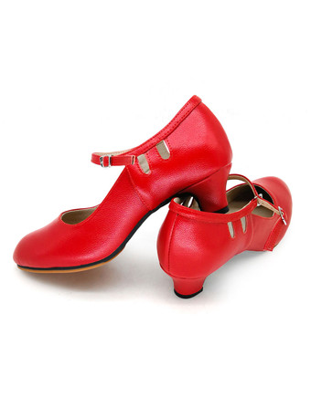 ラテンダンスシューズ　2025　カウハイド　ポインテッドトゥ　バックルディテールボールルームシューズ　レディースキャラクターシューズ