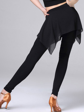 ブラック ラテンダンス衣装 社交ダンス ダンス 衣装 コスチューム ブラック コスチューム 女性用 ラテンダンサー モダール パフォーマンス 無地 スプリットスカート