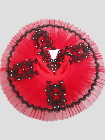 レッドバレエ レオタード バレエ衣装 ホワイト ライクラ・スパンデックス パフォーマンス バレリーナ カラーブロック ダンス衣装　コスチューム