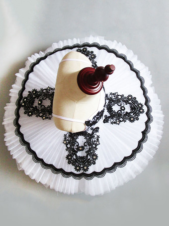 バレエ レオタード バレエ衣装 ホワイト ライクラ・スパンデックス パフォーマンス バレリーナ カラーブロック ダンス衣装　コスチューム