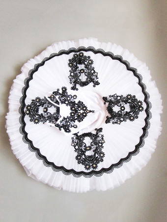 バレエ レオタード バレエ衣装 ホワイト ライクラ・スパンデックス パフォーマンス バレリーナ カラーブロック ダンス衣装　コスチューム