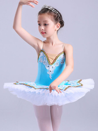 ライトスカイブルーバレエ レオタード ピンク バレエ衣装 バレリーナ 若い女性用 ライクラ・スパンデックス パフォーマンス カラーブロック ダンス衣装　コスチューム