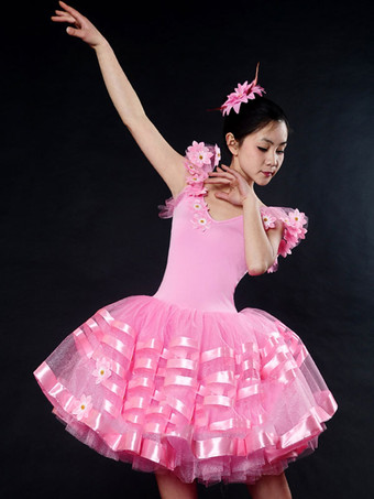 バレエ レオタード バレエ衣装 女性用 ホワイト チュール パフォーマンス バレリーナ 無地 ダンス衣装　コスチューム