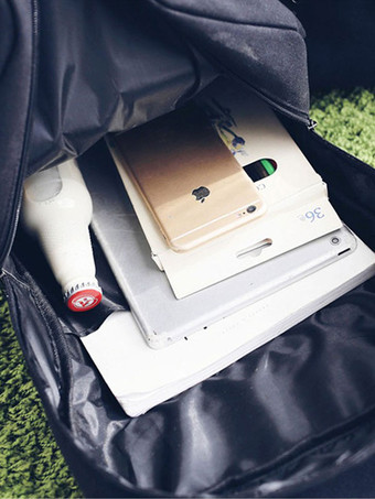 カジュアルなロリータバックパックかわいい猫の黒いキャンバスの袋