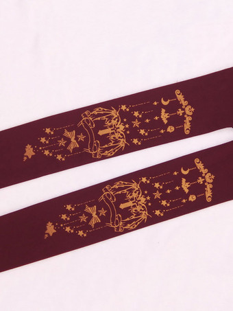 ブラックロリータタイツハロウィーンデーモンクロス金メッキベルベットロリータストッキング