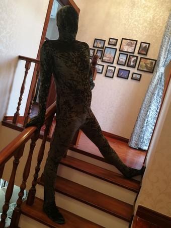 カモフラージ全身タイツ ハロウィン 全身タイツ　ベロアジャンプスーツ　ハロウィン　ニンジャ　舞台　演劇　仮装　変装　パーティー衣装　イベント　宴会　コスチューム