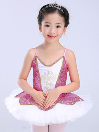 ピンク バレエ レオタード バレエ衣装 レッド ライクラ・スパンデックス パフォーマンス バレリーナ カラーブロック ダンス衣装　コスチューム