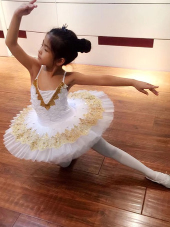 バレエ レオタード ホワイト バレエ衣装 バレリーナ 若い女性用 ライクラ・スパンデックス パフォーマンス 2カラーブロック ダンス衣装　コスチューム