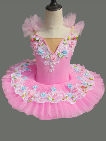 バレエ レオタード バレエ衣装 ピンク ライクラ・スパンデックス パフォーマンス バレリーナ カラーブロック ダンス衣装　コスチューム