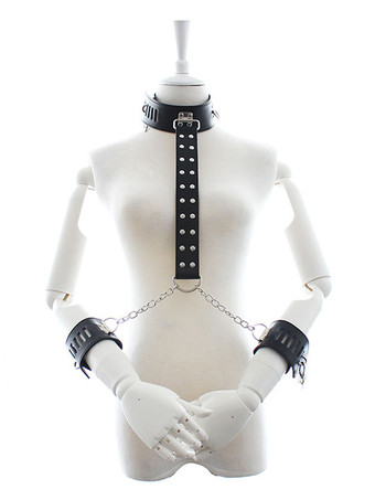 Faschingskostüm Choker Body Harness Handschellen Sexy BDSM Bondage Werkzeuge Kunstleder Frauen Sex Spielzeug Karneval Kostüm
